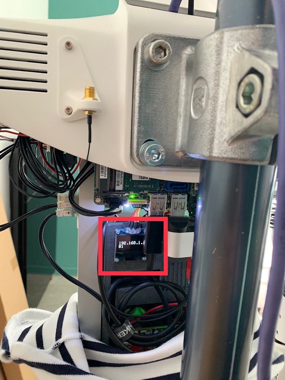 Reachy's IP address display